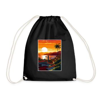 Puerto Vallarta Mexique Vintage voyage affiche WPA - Sac de sport léger - noir - Devant