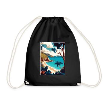 Îles Vierges britanniques Vintage Travel Poster WPA - Sac de sport léger - noir - Devant