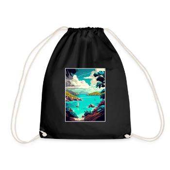 Îles Vierges britanniques Vintage Travel Poster WPA - Sac de sport léger - noir - Devant
