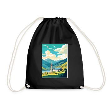 San Martin De Los Andes Vintage voyage affiche WPA - Sac de sport léger - noir - Devant