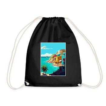 Isla Mujeres Dekoration Vintage Reiseposter WPA - Turnbeutel - Schwarz - Vorne