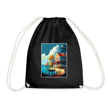 Îles Caïmans Caraïbes Vintage Travel Poster WPA - Sac de sport léger - noir - Devant
