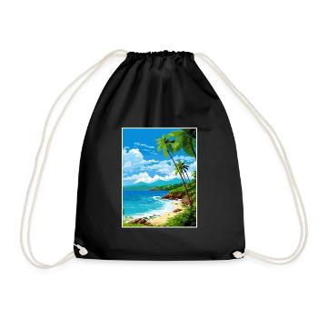 Îles Vierges américaines Caraïbes Vintage affiche de voyage - Sac de sport léger - noir - Devant