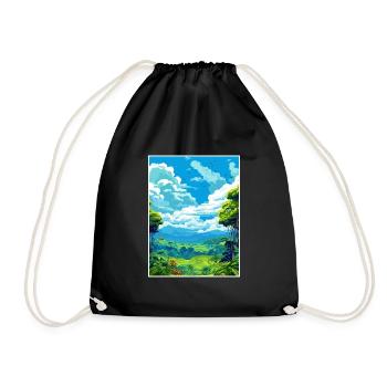 Amazone Rainforest Vintage voyage affiche Souvenir - Sac de sport léger - noir - Devant