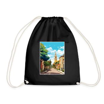 Santa Rosa Argentina Vintage Travel Poster WPA Art - Drawstring Bag - black - Front