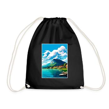 Florianopolis Brésil Vintage voyage affiche WPA Art - Sac de sport léger - noir - Devant