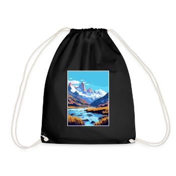 Decoration Vintage Travel Poster WPA Art - Drawstring Bag - black - Front