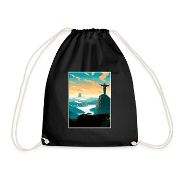 Rio De Janeiro Brésil Vintage voyage affiche WPA - Sac de sport léger - noir - Devant