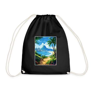 Rio De Janeiro Brésil Vintage voyage affiche WPA - Sac de sport léger - noir - Devant