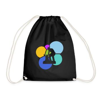 Forging Blacksmith Blacksmith - Drawstring Bag - black - Front