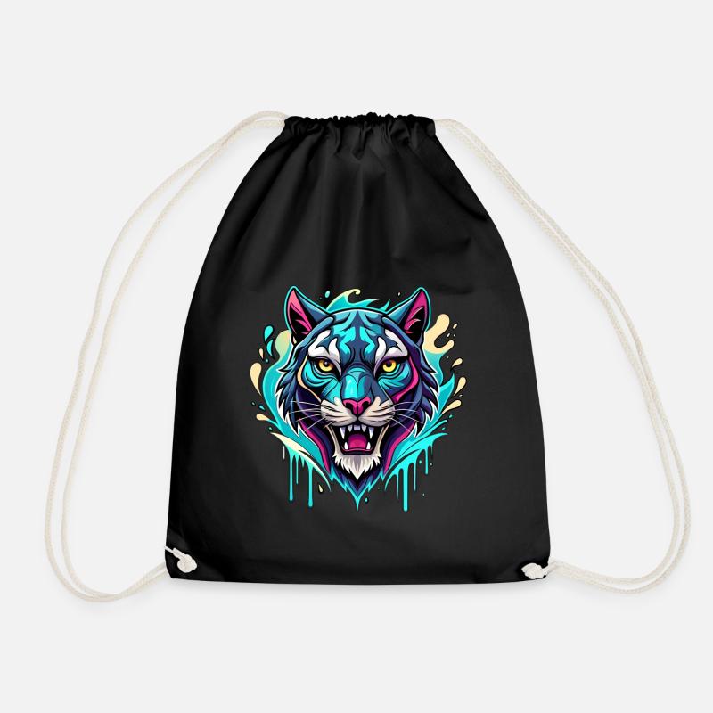 Éclaboussure de couleur de tigre - Sac de sport léger - noir