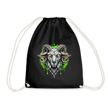 Goat - Drawstring Bag - black - Front
