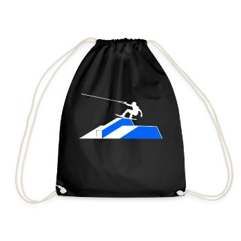 Wakeboard, Cascade, Kitesurfeur, Sports nautiques, Wakesurf - Sac de sport léger - noir - Devant