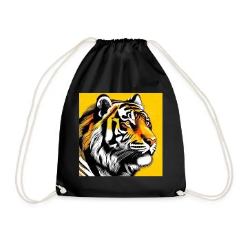 Tiger Pop Art - Drawstring Bag - black - Front
