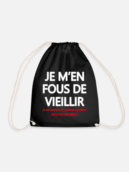 T shirt Humour Vintage Jeunesse - Sac de sport léger - noir