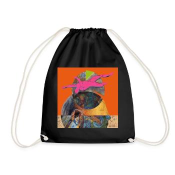 DREAM - Drawstring Bag - black - Front