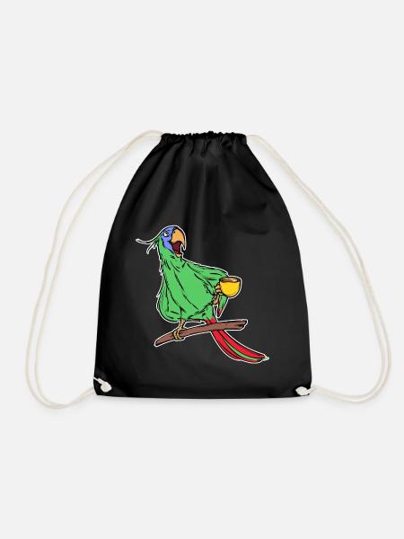 Perroquet, Oiseau, Animal, Animal De Compagnie, Tropical, Animaux De Zoo - Sac de sport léger - noir