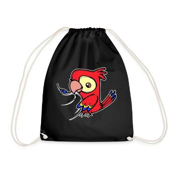 Zoo, Bird, Animal, Parrot, Animal Lover, Pet - Drawstring Bag - black - Front
