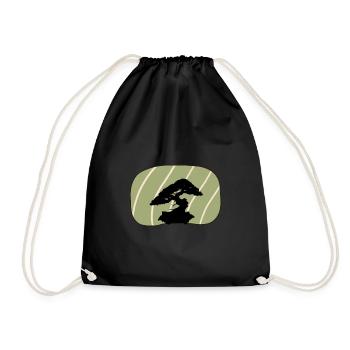 Growing Trees Japanese Art - Drawstring Bag - black - Front