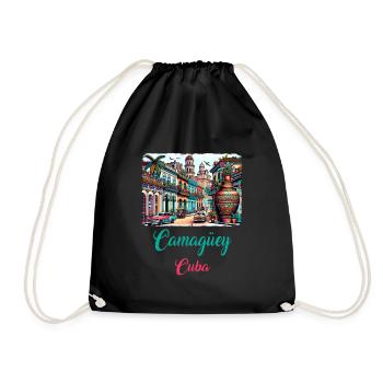 Camagüey Kuba Stadt Urlaub Design - Turnbeutel - Schwarz - Vorne
