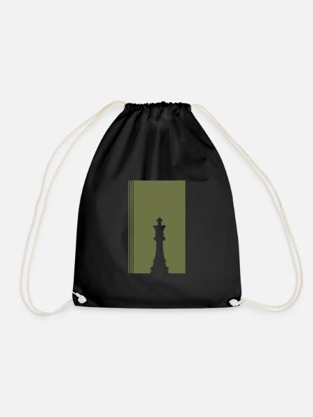 Schach Schachbrett Strategie - Turnbeutel - Schwarz