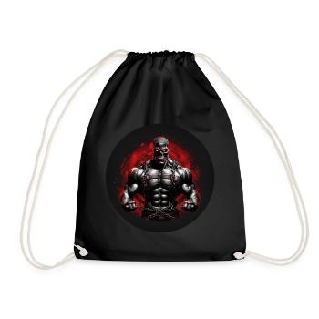 Bodybuilding Extreme Motivation Skull Six Pack - Sac de sport léger - noir - Devant