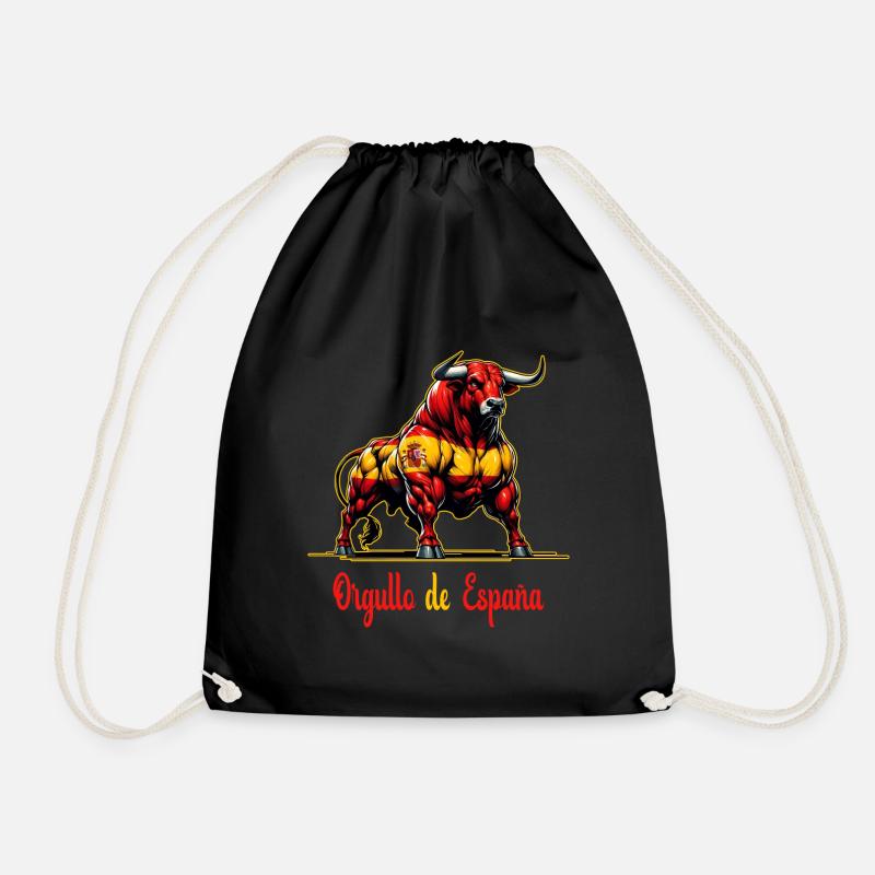 Le design du drapeau de la fierté de l'Espagne - Sac de sport léger - noir
