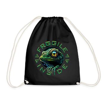 Frogile Inside - Turnbeutel - Schwarz - Vorne