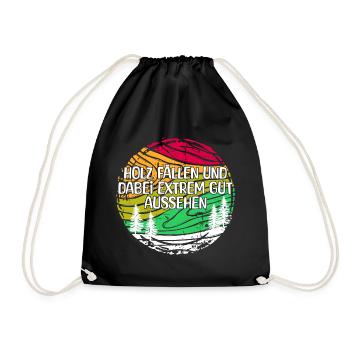 Bûcheron Woodland bois déclaration bois arbre de menuiserie - Sac de sport léger - noir - Devant