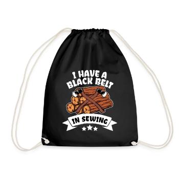 Woodwork Woodwork Wood Lumberjack Statement - Drawstring Bag - black - Front