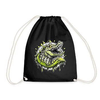 crocodile - Turnbeutel - Schwarz - Vorne