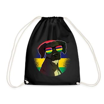 Mauritius - Drawstring Bag - black - Front