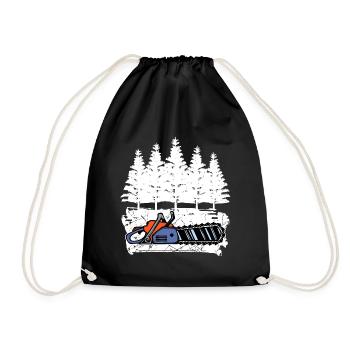 Forêt, Bois, Sciure de bois, Arbre, Forêt, Foresterie, Foresterie - Sac de sport léger - noir - Devant