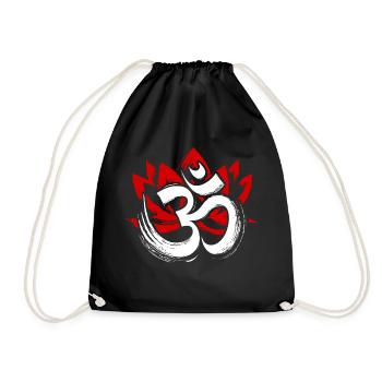 Om Logo Namah Shivaya Mantra Meditation Yoga - Turnbeutel - Schwarz - Vorne