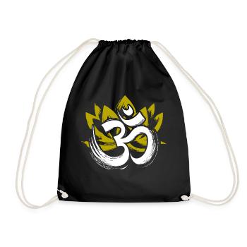 Om Logo Namah Shivaya Mantra Meditation Yoga - Turnbeutel - Schwarz - Vorne