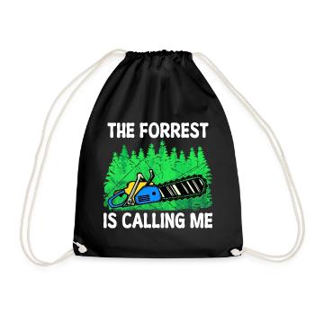 Tronçonneuse déclaration boiseries arbre bûcheron - Sac de sport léger - noir - Devant