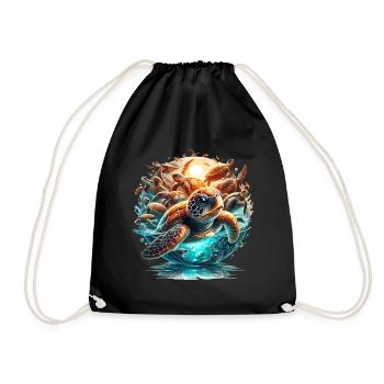 Turtles World Wonder Turtle Gift - Drawstring Bag - black - Front
