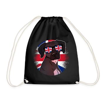 United Kingdom - Drawstring Bag - black - Front