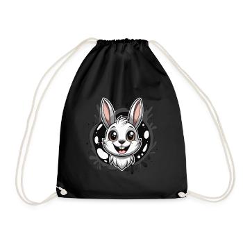 fille lapin - Sac de sport léger - noir - Devant
