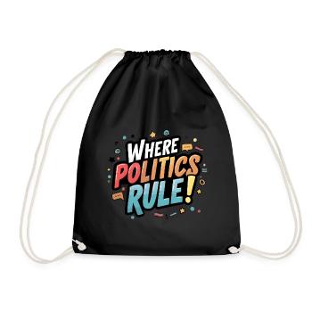 Là où la politique règne ! - Sac de sport léger - noir - Devant