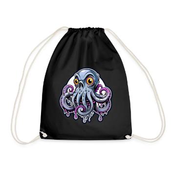 pieuvre - Sac de sport léger - noir - Devant