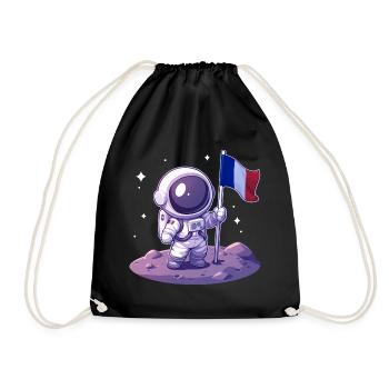 Astronaute Français - Sac de sport léger - noir - Devant