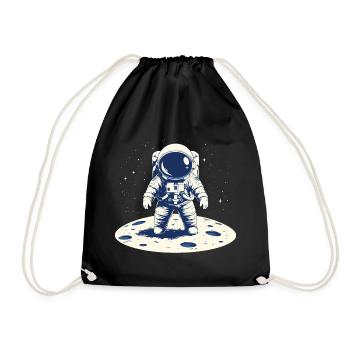 An Astronaut on the Moon - Drawstring Bag - black - Front