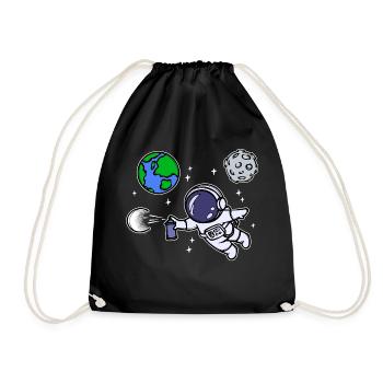 Graffiti Street Art Drawing Illustration Art - Drawstring Bag - black - Front