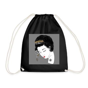 Portrait de la tête des Fleurs d’Or - Sac de sport léger - noir - Devant