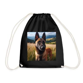 Belgian Malinois - Drawstring Bag - black - Front