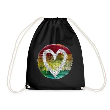 Coeur couleur couleur artiste - Sac de sport léger - noir - Devant
