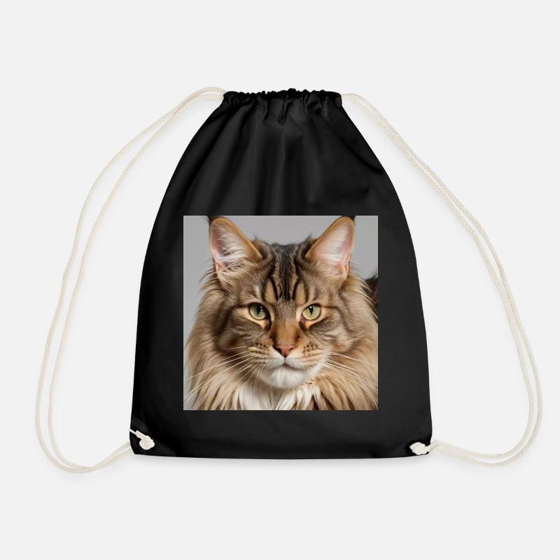 Maine Coon, die Raubkatze - Turnbeutel - Schwarz