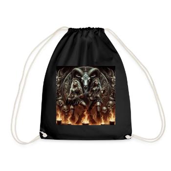 Satan Surrenders to Heavy Metal - Drawstring Bag - black - Front