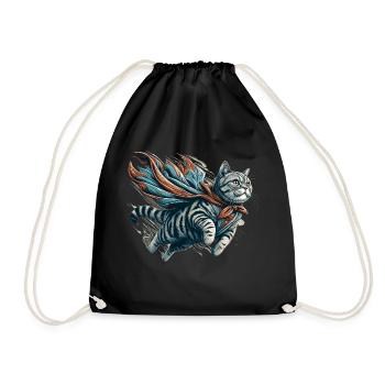 Super Cat British Shorthair BKH Tabby - Drawstring Bag - black - Front